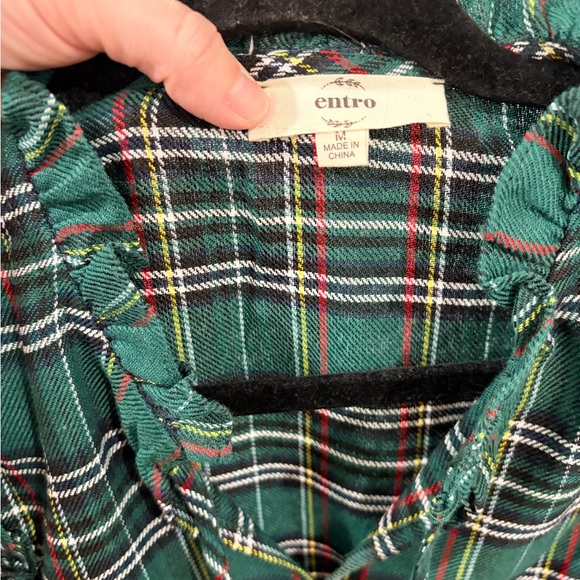 Entro Plaid Ruffle Blouse - Picture 4 of 7